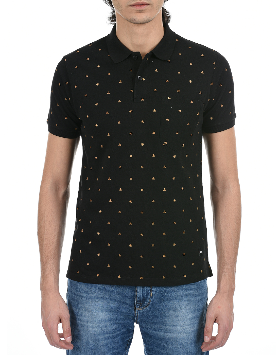 Cloak & Decker by Monte Carlo Men Black Polo Tshirt